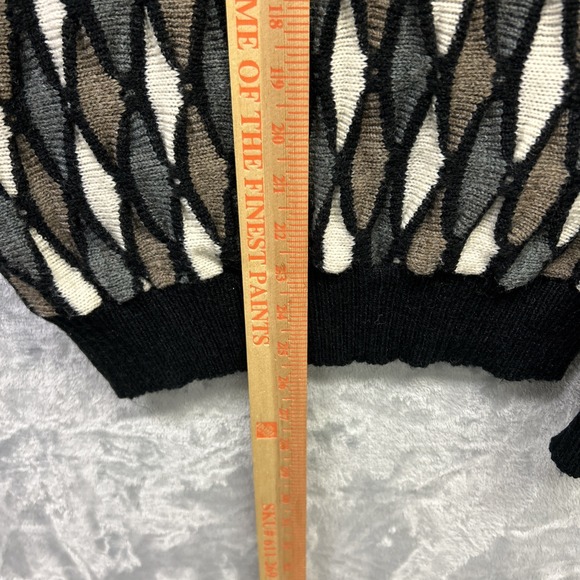 Vintage Le Tigre Sweater Mens Small 3D Knit Textured Wool Blend Cosby Granpacore - Picture 5 of 8